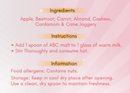 Apple Beetroot Carrot (ABC) Health Mix